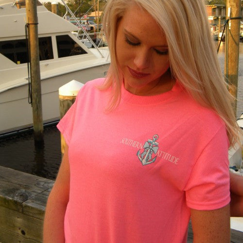Country Life Outfitters Southern Attitude Anchor Bow - Adult & Kids T-Shirts, Sweatshirts & Hoodies apparel design preview 2