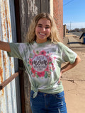 Just a Mom Trying Not to Raise Assholes Bleached Dye - Adult & Kids T-Shirts, Sweatshirts & Hoodies apparel design preview 1