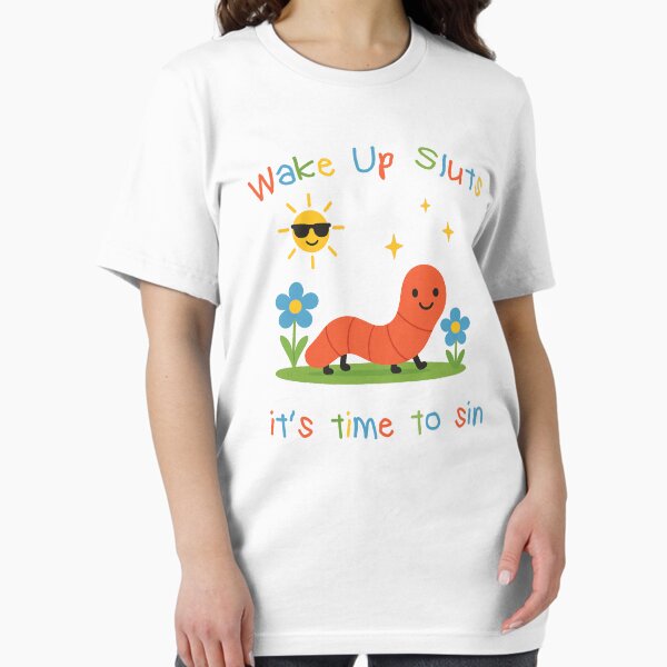 Wake up it's time to sin, funny worm meme - Adult & Kids T-Shirts, Sweatshirts & Hoodies apparel design preview 1