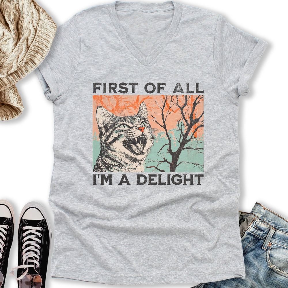 I'm a Delight V-Neck - Adult & Kids T-Shirts, Sweatshirts & Hoodies apparel design preview 1