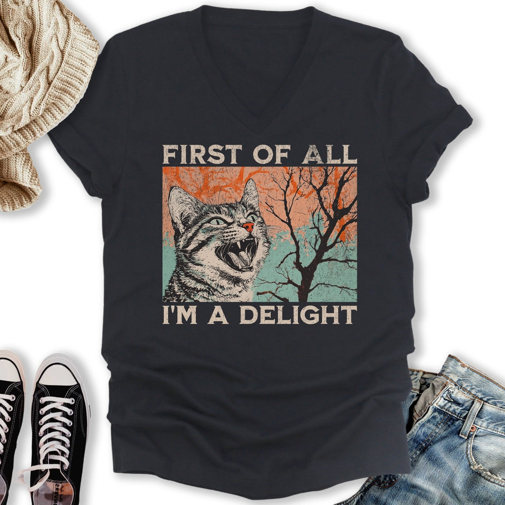 I'm a Delight V-Neck - Adult & Kids T-Shirts, Sweatshirts & Hoodies apparel design preview 2