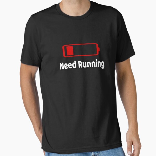 Low Battery Need Running Activities Hobbies Gift - Adult & Kids T-Shirts, Sweatshirts & Hoodies apparel design preview 1