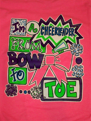 Southern Chics Cheerleader from Bow to Toe Girlie - Adult & Kids T-Shirts, Sweatshirts & Hoodies apparel design preview 1