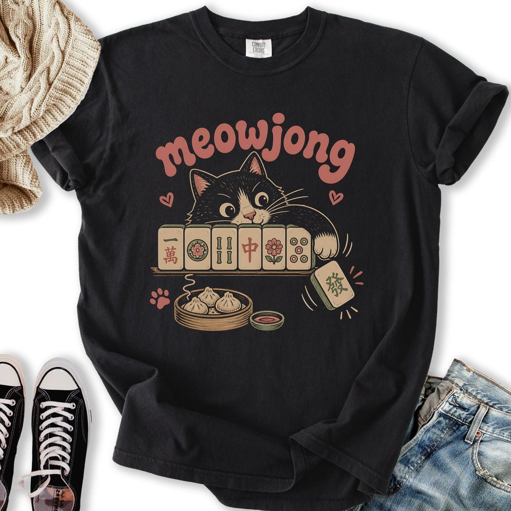 Meowjong Dumplings - Adult & Kids T-Shirts, Sweatshirts & Hoodies apparel design preview 1