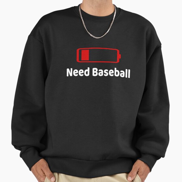 Low Battery Need Baseball Activities Hobbies Gift - Adult & Kids T-Shirts, Sweatshirts & Hoodies apparel design preview 1