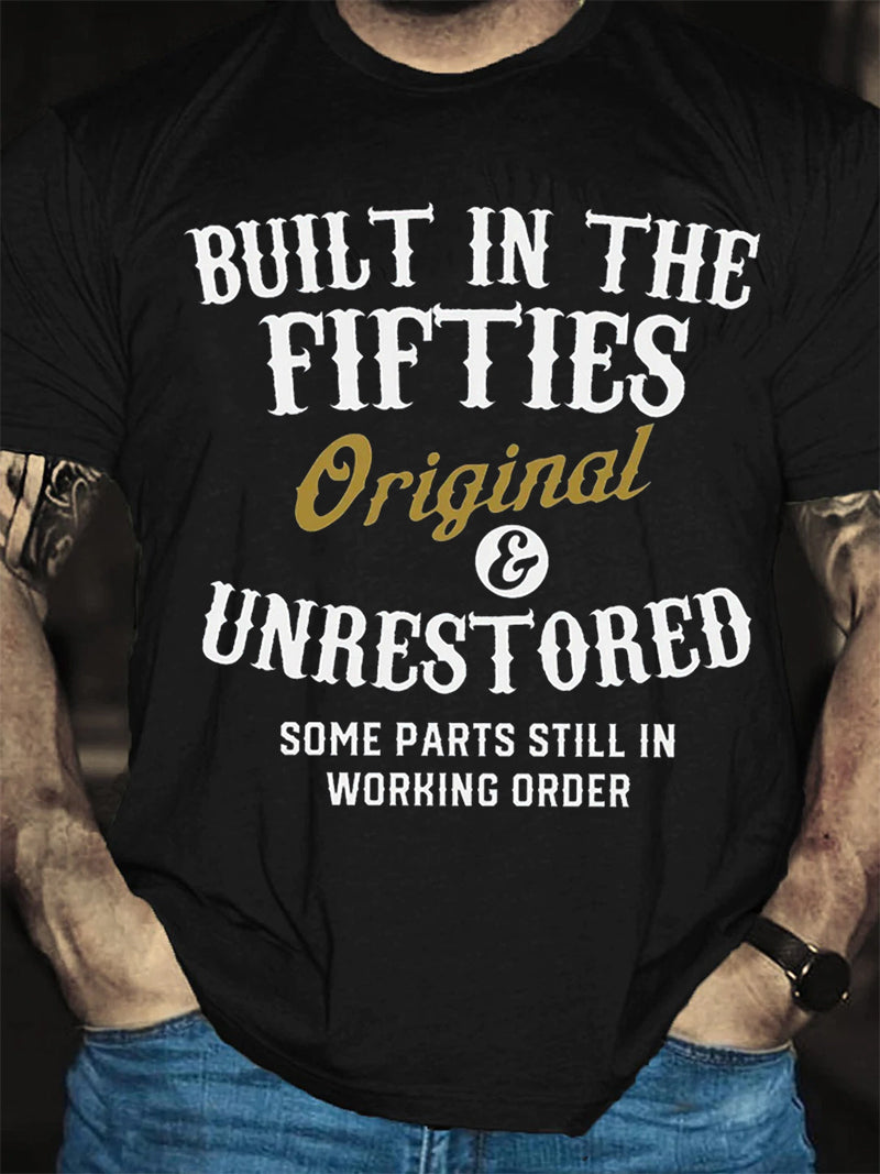 Built In The Fifties Original Unrestored Some Parts - Adult & Kids T-Shirts, Sweatshirts & Hoodies apparel design preview 3