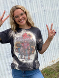 Craziest Chick in the Farm Leopard Bleached Dye - Adult & Kids T-Shirts, Sweatshirts & Hoodies apparel design preview 1