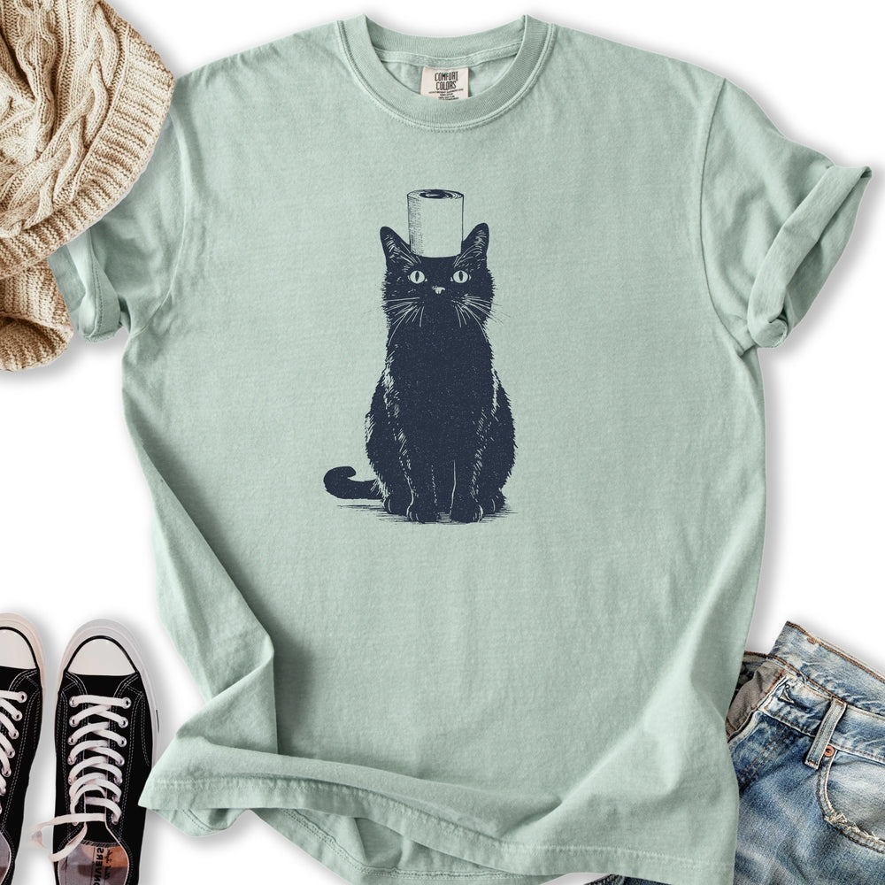 Toilet Paper Cat - Adult & Kids T-Shirts, Sweatshirts & Hoodies apparel design preview 2