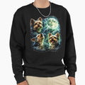 Yorkie Howling at the Moon - Adult & Kids T-Shirts, Sweatshirts & Hoodies apparel design preview 1
