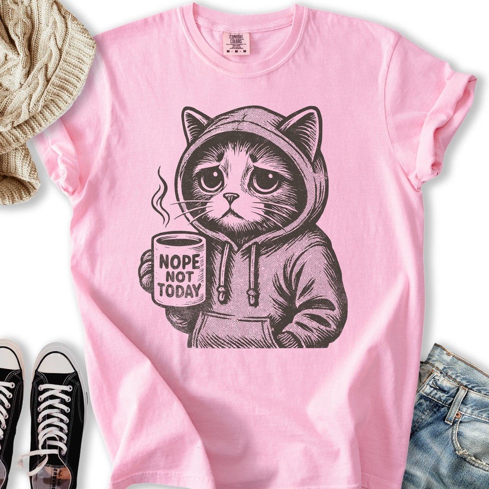 Nope Not Today Cat - Adult & Kids T-Shirts, Sweatshirts & Hoodies apparel design preview 2