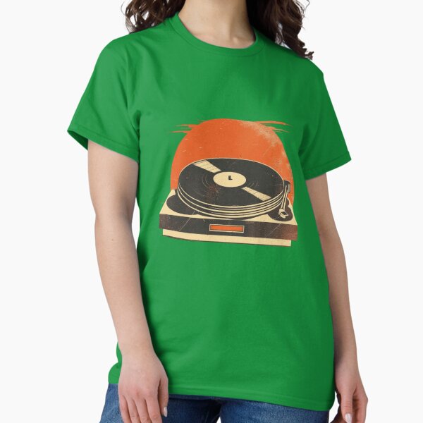 Retro Turntable Vinyl Classic Record Player Aesthetic - Adult & Kids T-Shirts, Sweatshirts & Hoodies apparel design preview 1