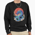 Blue Chinese dragon with sun ,Legendary - Adult & Kids T-Shirts, Sweatshirts & Hoodies apparel design preview 1