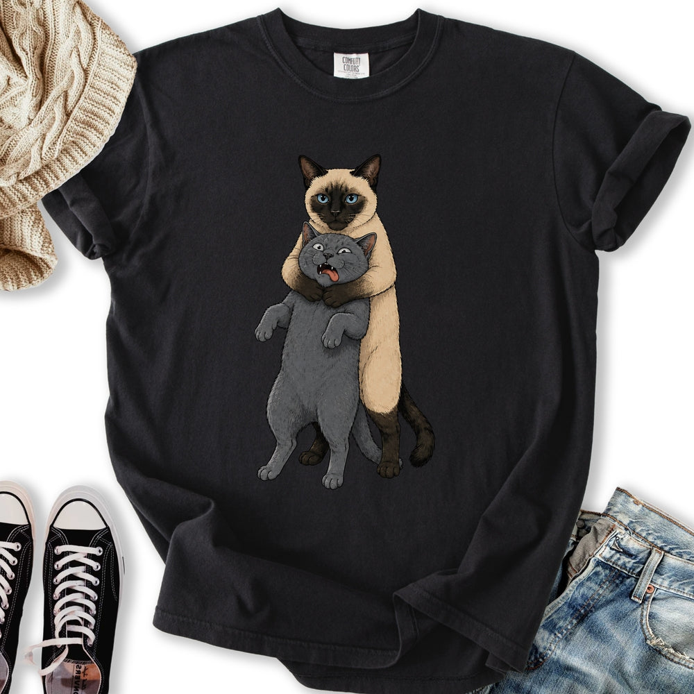 Siamese Cat Headlock - Adult & Kids T-Shirts, Sweatshirts & Hoodies apparel design preview 2
