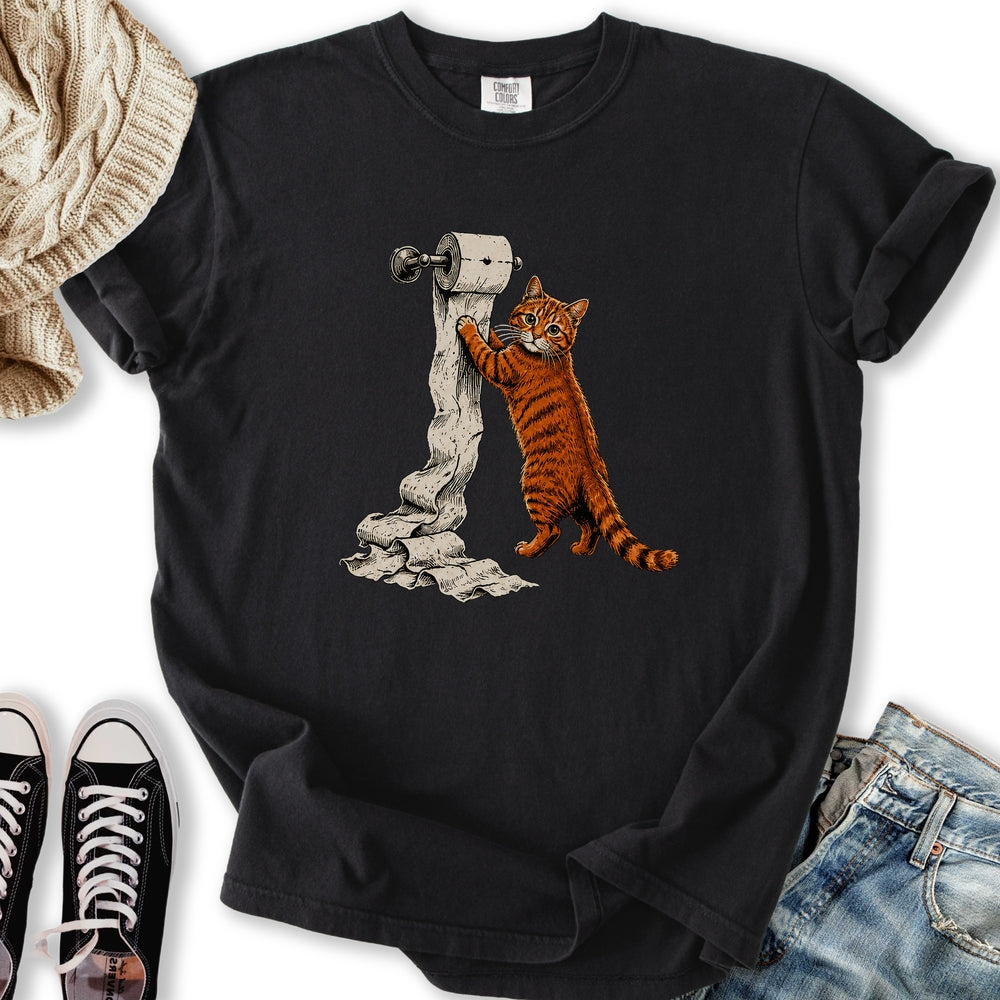 Paper Spinner Cat - Adult & Kids T-Shirts, Sweatshirts & Hoodies apparel design preview 2