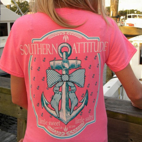 Country Life Outfitters Southern Attitude Anchor Bow - Adult & Kids T-Shirts, Sweatshirts & Hoodies apparel design preview 1