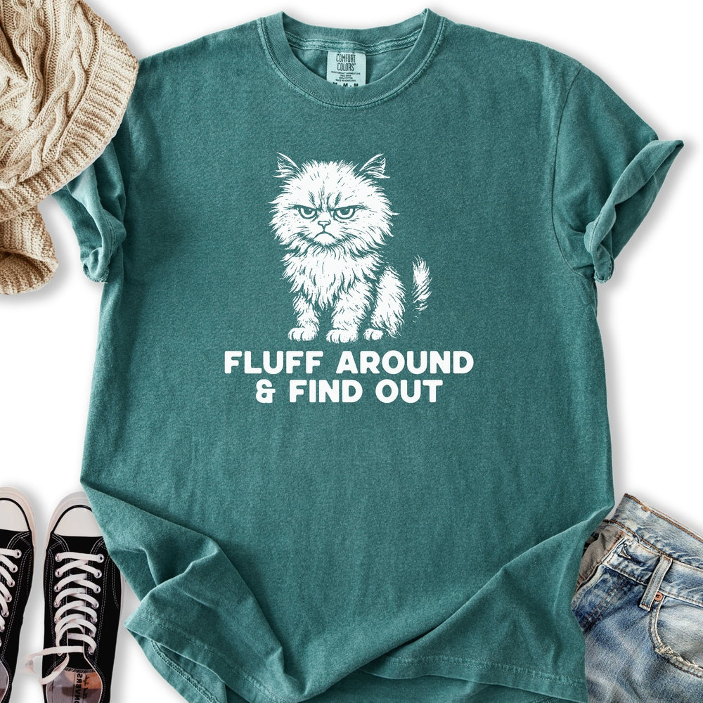 Fluff Around Cat - Adult & Kids T-Shirts, Sweatshirts & Hoodies apparel design preview 2