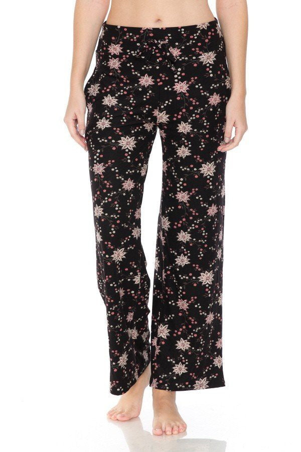 Floral Print Soft Lounge Pajama Pants - Adult & Kids T-Shirts, Sweatshirts & Hoodies apparel design preview 2
