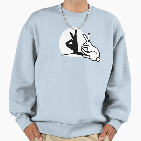 Funny Rabbit hand shadow puppets humor pop art - Adult & Kids T-Shirts, Sweatshirts & Hoodies apparel design preview 1