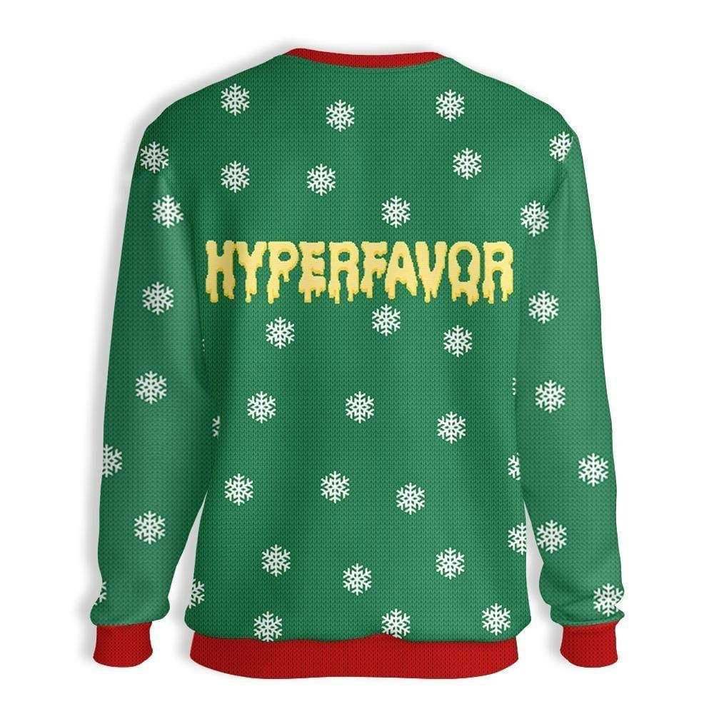 Pizza cat with laser eyes Christmas sweater product image 2