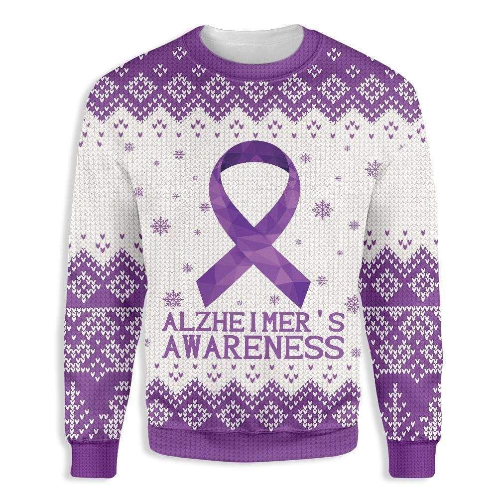 Purple Ribbon Alzheimer Awareness Sweater product image