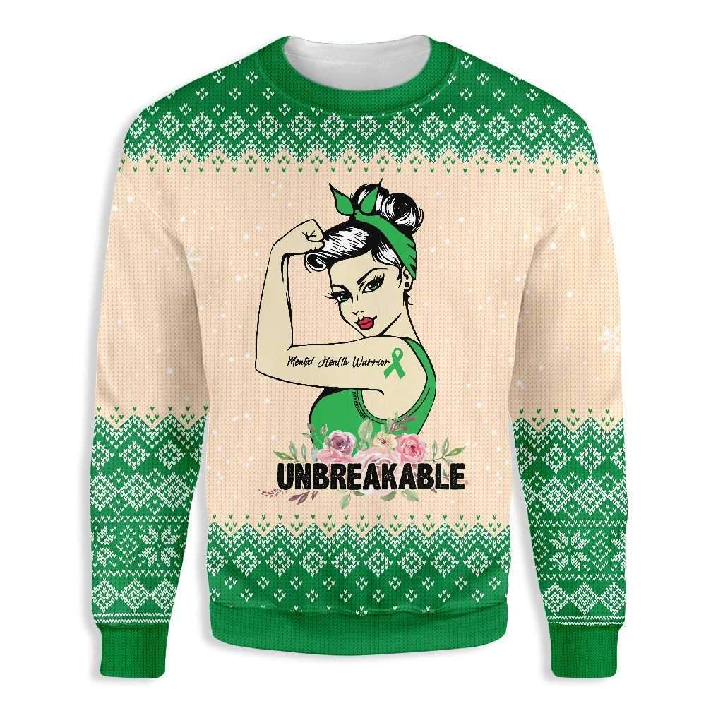 Unbreakable Mental Health Awareness Sweater #L product image