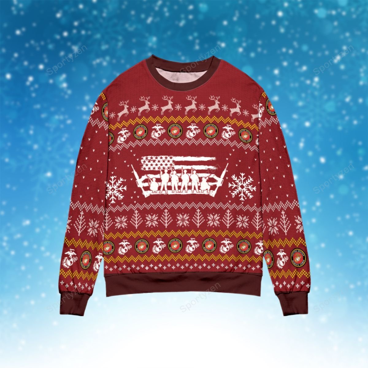 U.S Marine corps soldiers Christmas sweater product image 2