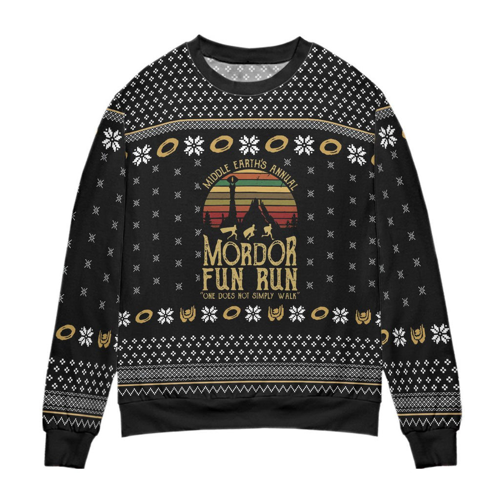 Middle earth’s annual mordor fun run Christmas sweater product image