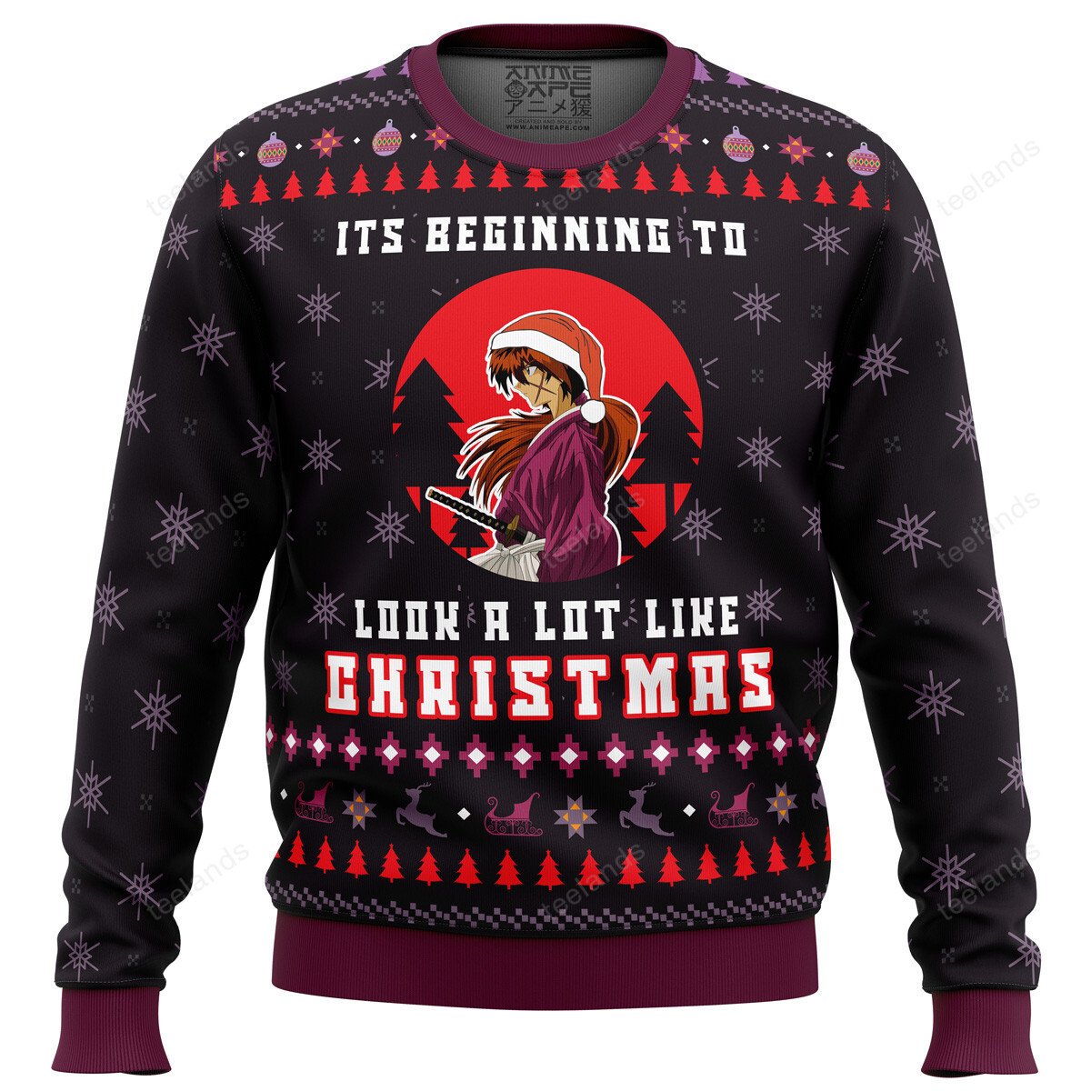 Samurai X its beginning to look a lot like Christmas sweater product image