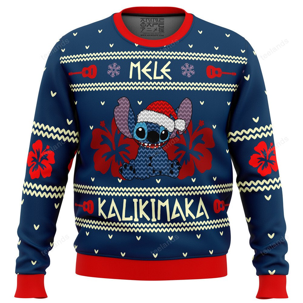 Stitch Mele kalikimaka Christmas sweater product image