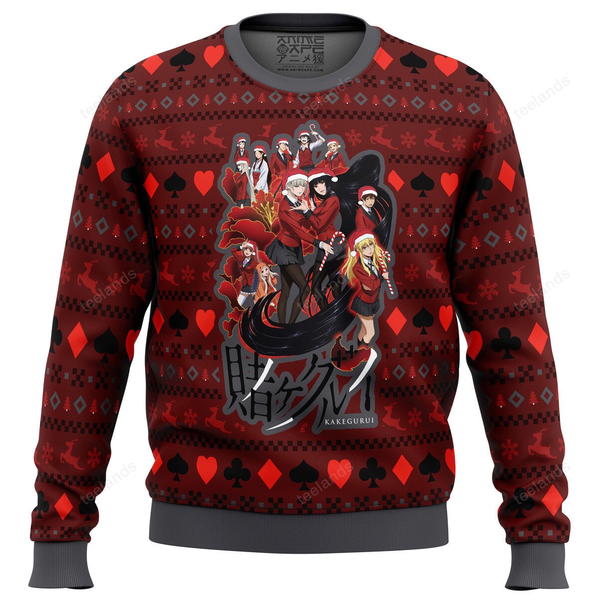 Kakegurui Hyakkaou Private academy Christmas sweater product image