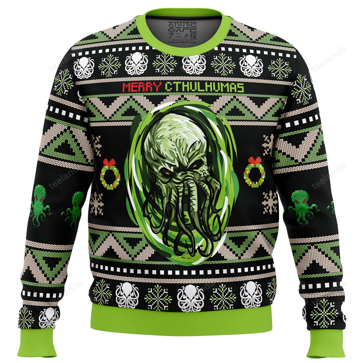 Merry cthulhumas cthulhu Christmas sweater product image