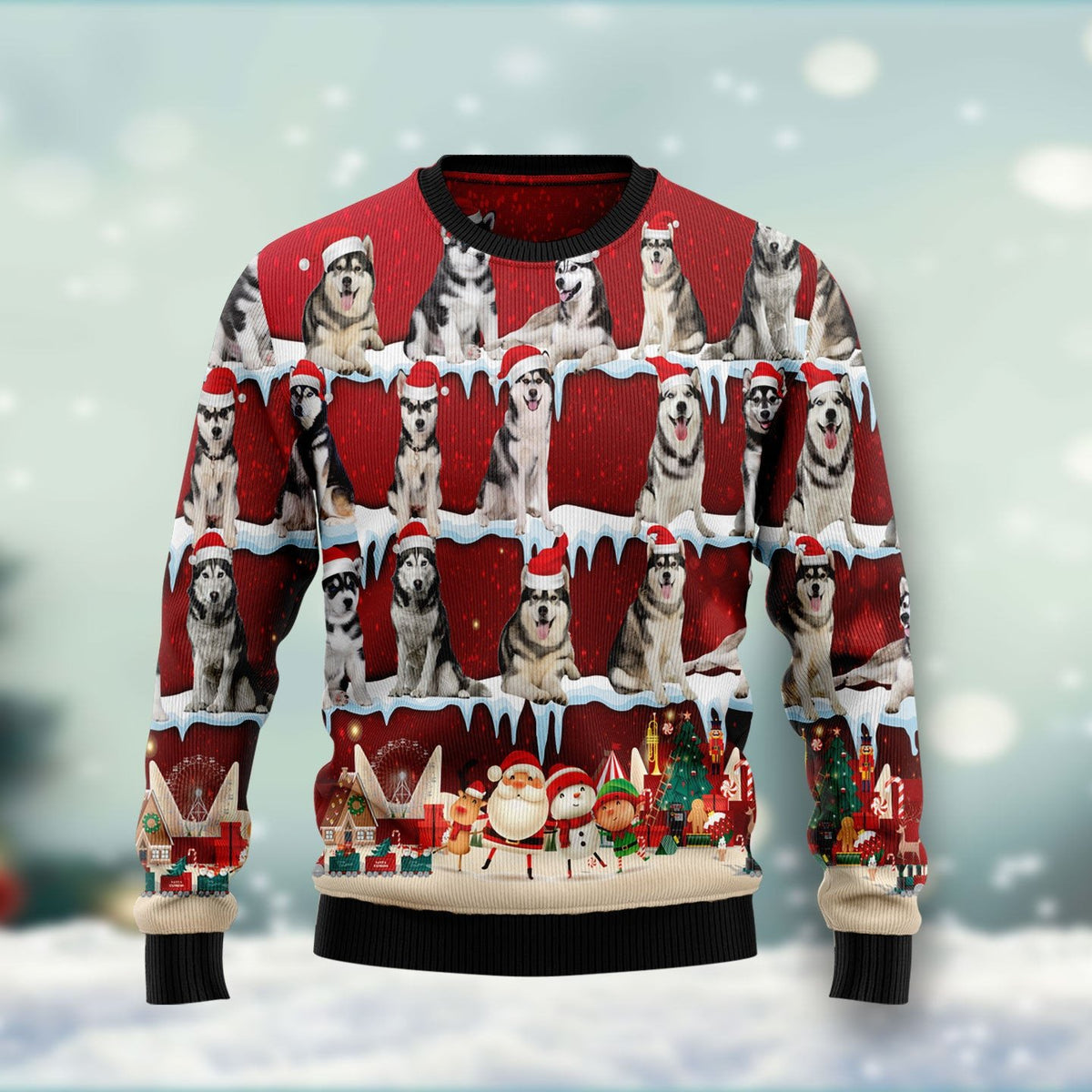 Maltese peace love Joy Christmas sweater product image 4