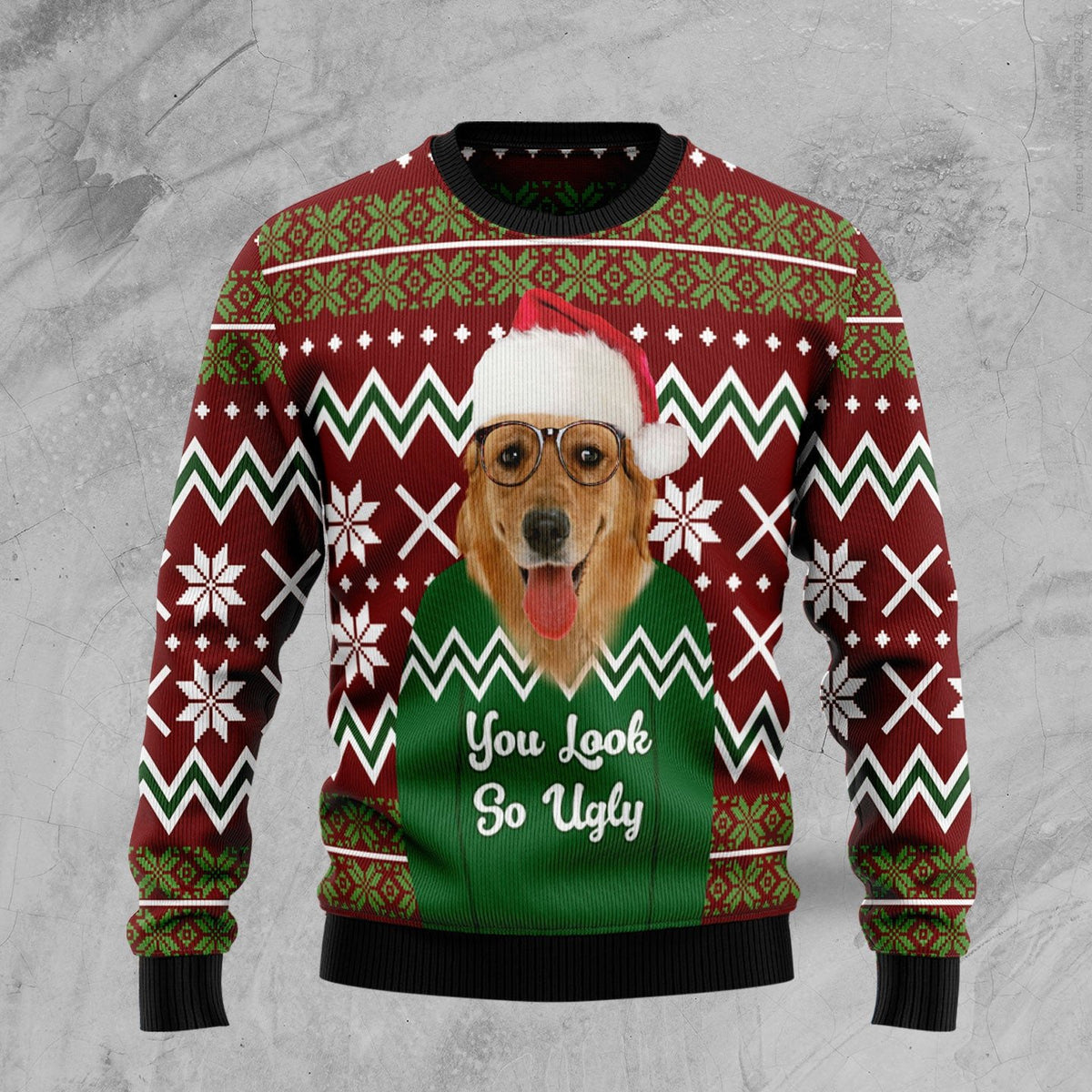 Labrador Retriever you look so ugly Christmas sweater product image