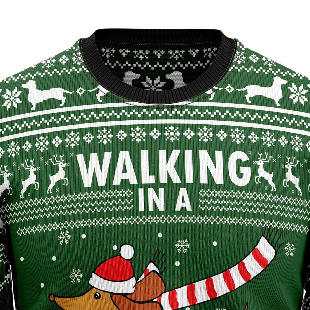 Dachshund weiner wonderland Christmas sweater product image 2