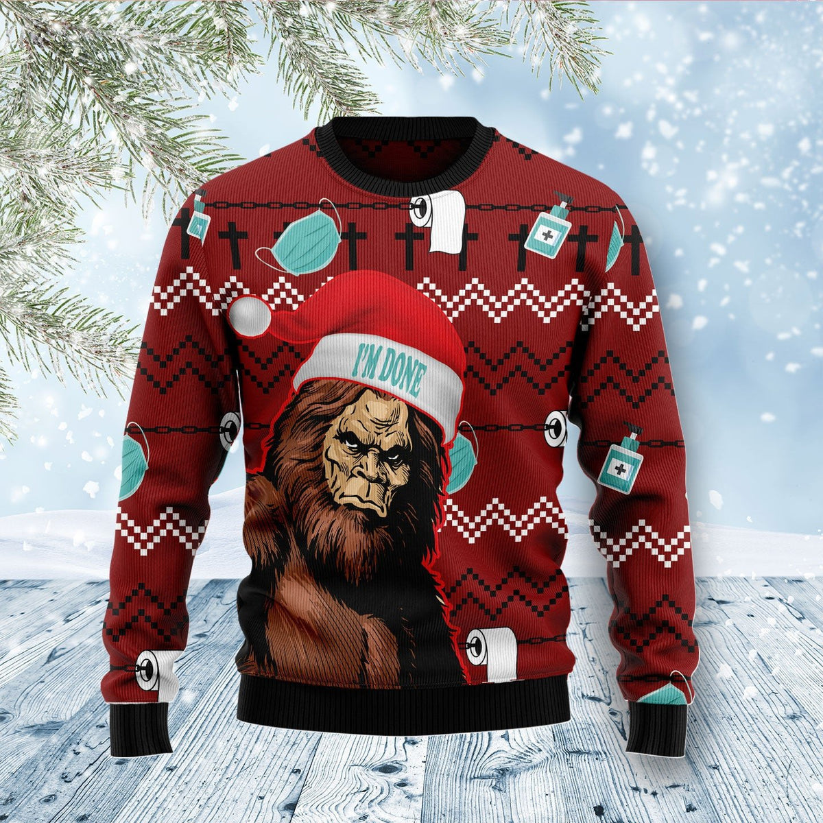 Truck driving home Christmas sweater product image 4