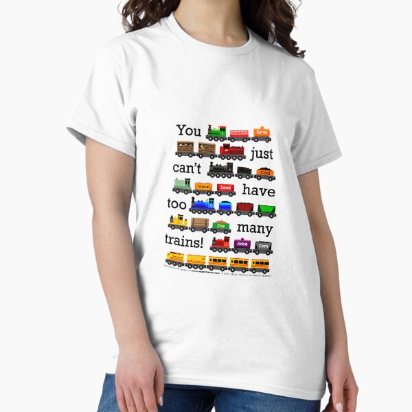 Too Many Trains Black Lettering - Adult & Kids T-Shirts, Sweatshirts & Hoodies apparel design preview 1