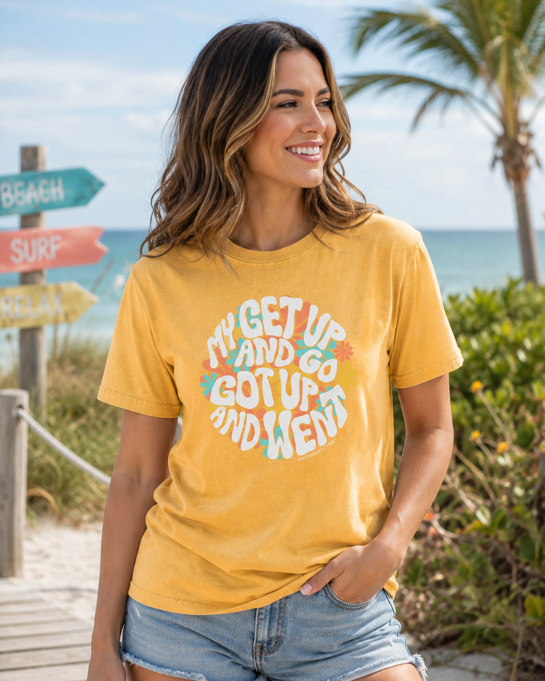 Southern Couture My Get Up And Go Comfort Colors - Adult & Kids T-Shirts, Sweatshirts & Hoodies apparel design preview 1