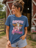 Girlie Girl Originals An Attitude Cow - Adult & Kids T-Shirts, Sweatshirts & Hoodies apparel design preview 1
