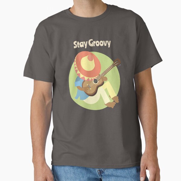 Stay Groovy Retro Guitar Player Graphic, Funky Music - Adult & Kids T-Shirts, Sweatshirts & Hoodies apparel design preview 1