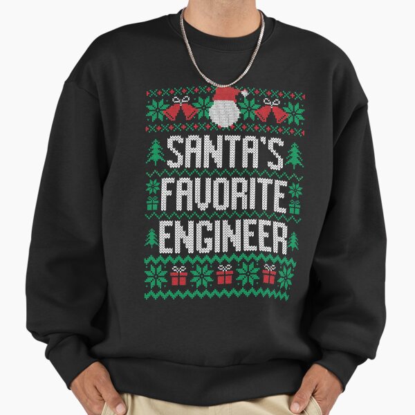Santa's Favorite Engineer - Adult & Kids T-Shirts, Sweatshirts & Hoodies apparel design preview 1