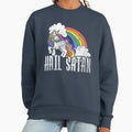 Hail Satan Retro Rainbow Unicorn - Adult & Kids T-Shirts, Sweatshirts & Hoodies apparel design preview 1