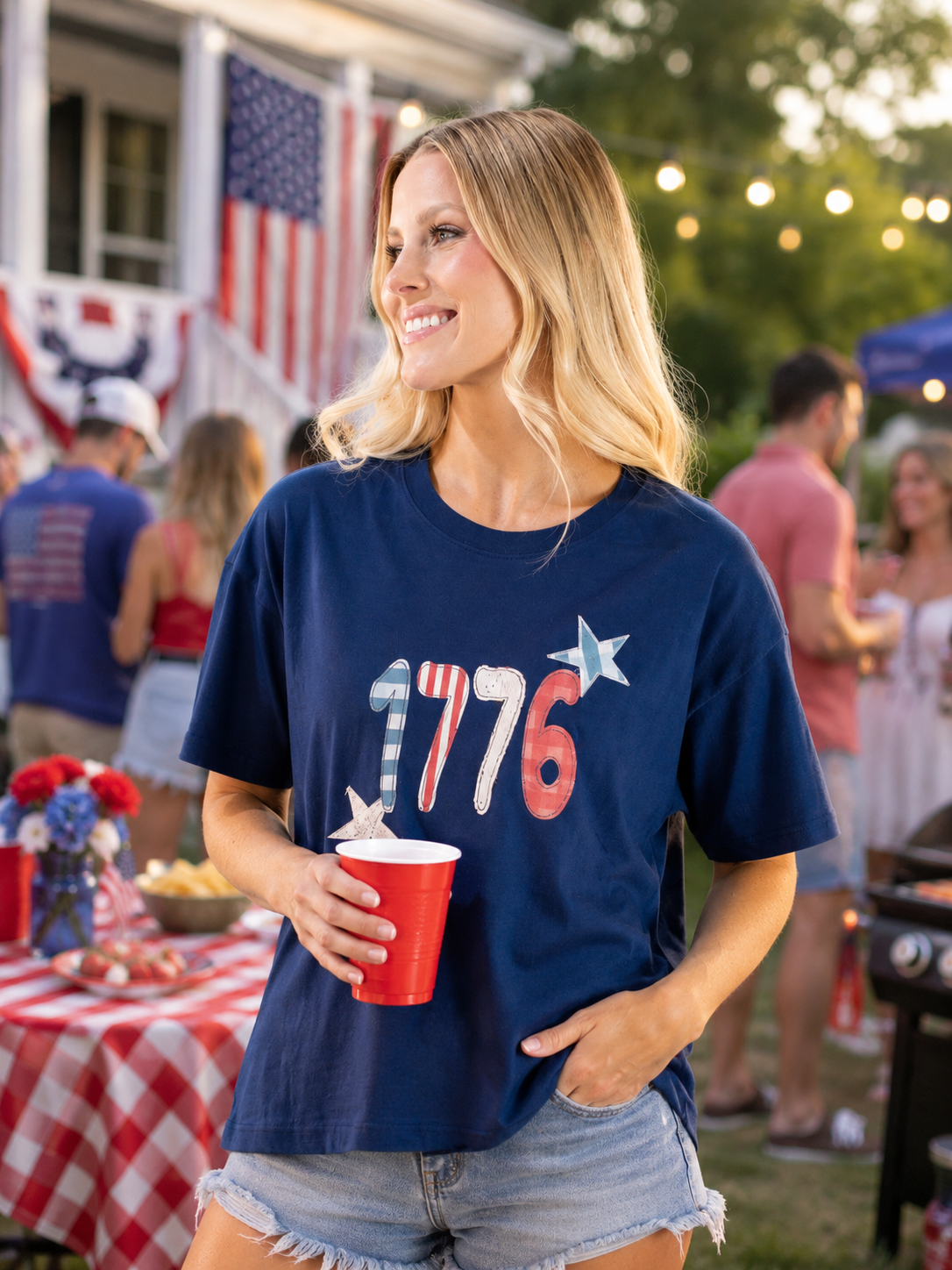 Simply Southern USA 1776 Applique - Adult & Kids T-Shirts, Sweatshirts & Hoodies apparel design preview 1