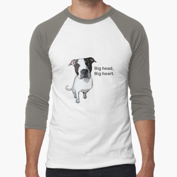 Big Head. Heart Baseball ¾ Sleeve - Adult & Kids T-Shirts, Sweatshirts & Hoodies apparel design preview 1