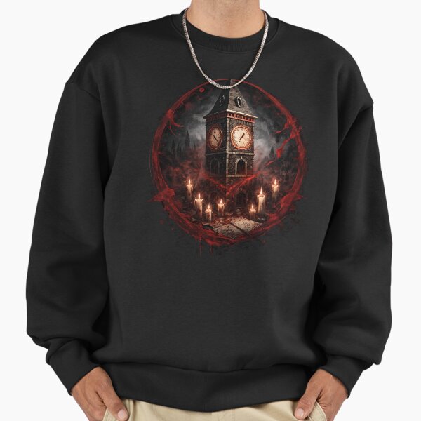 BOTC A Blood splattered clocktower The Ritual Hour - Adult & Kids T-Shirts, Sweatshirts & Hoodies apparel design preview 1