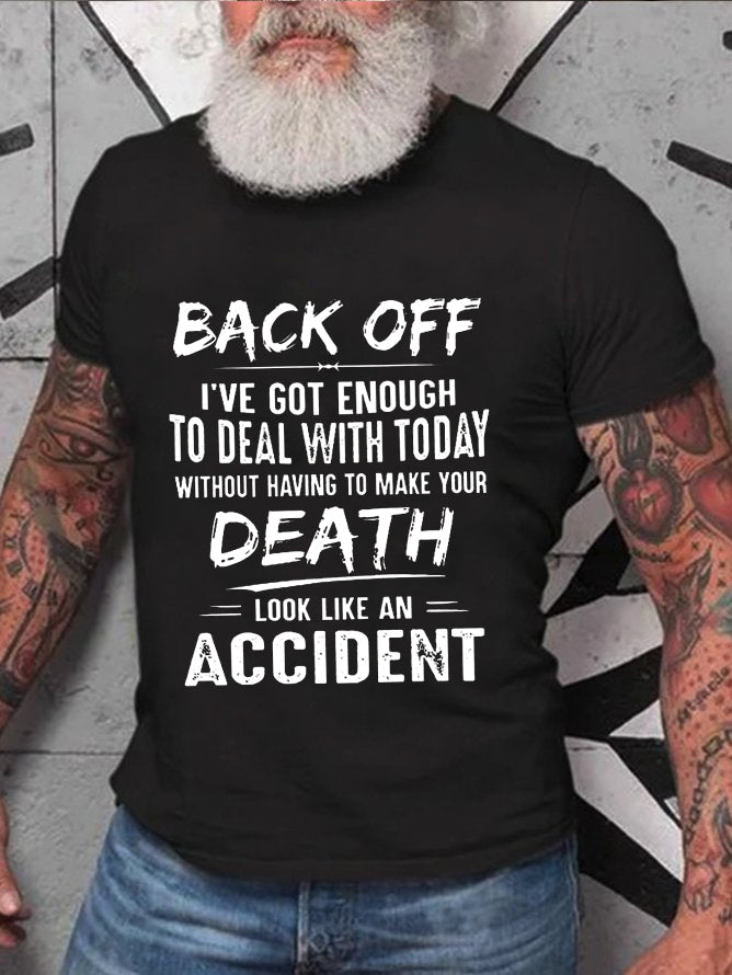 Men's Back Off I've Got Enough To Deal With Today - Adult & Kids T-Shirts, Sweatshirts & Hoodies apparel design preview 5