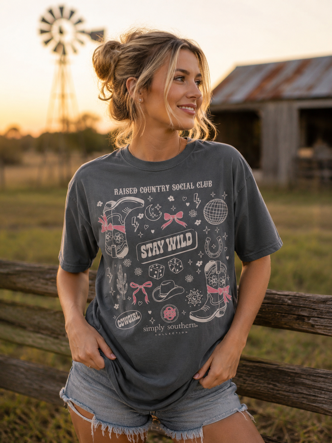 Simply Southern Country Wild Mineral Washed - Adult & Kids T-Shirts, Sweatshirts & Hoodies apparel design preview 1