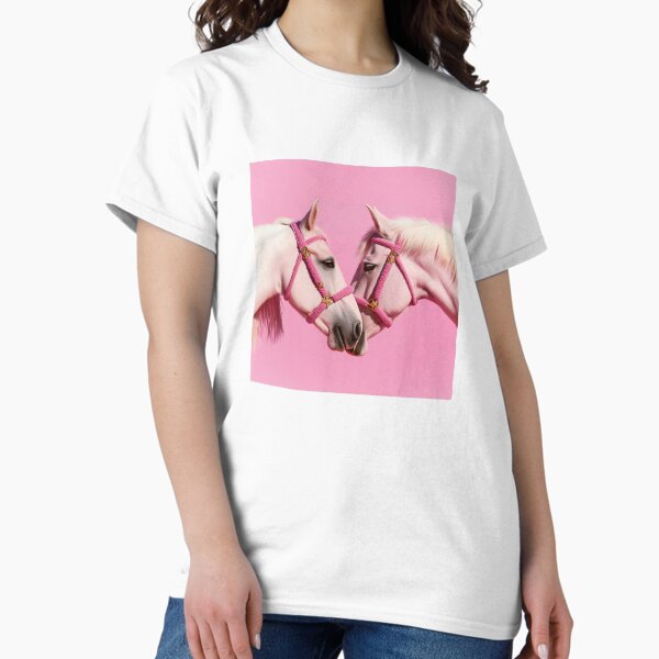 Cute Pink Horses Love Aesthetic Animal - Adult & Kids T-Shirts, Sweatshirts & Hoodies apparel design preview 1