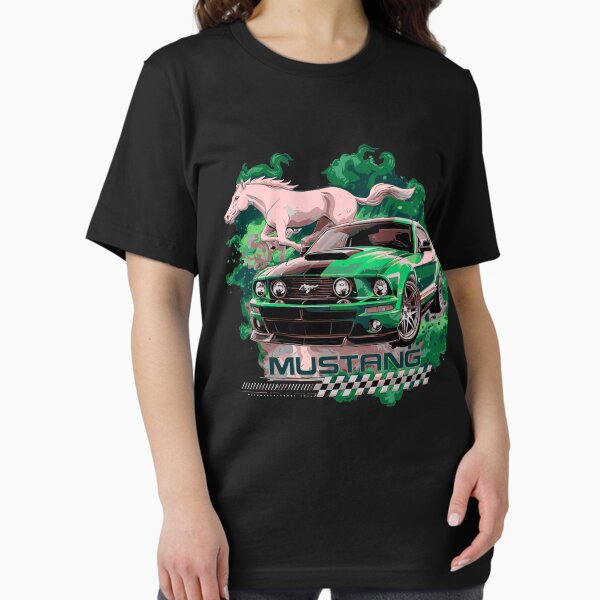 Green Mustang: Racing Pulse - Adult & Kids T-Shirts, Sweatshirts & Hoodies apparel design preview 1