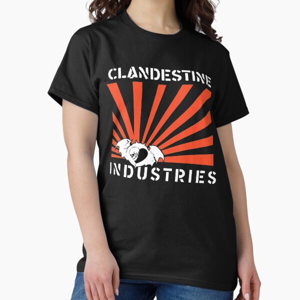 Clandestine Industries (White Text) - Adult & Kids T-Shirts, Sweatshirts & Hoodies apparel design preview 1