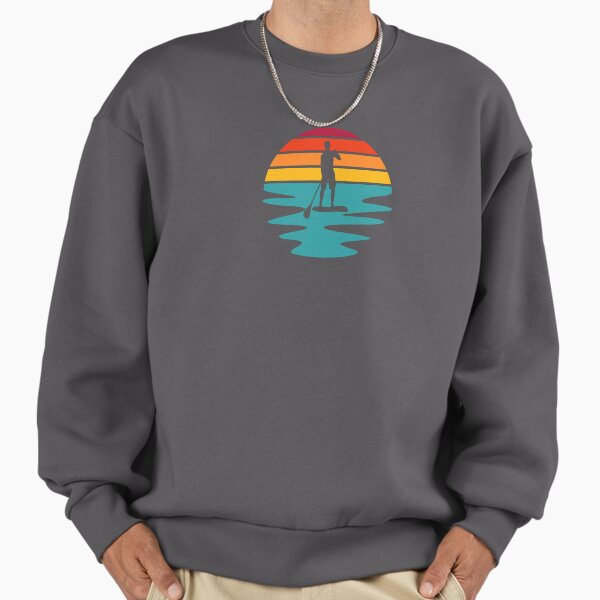 Stand Up Paddle Board SUP Retro Sunset On The Water - Adult & Kids T-Shirts, Sweatshirts & Hoodies apparel design preview 1